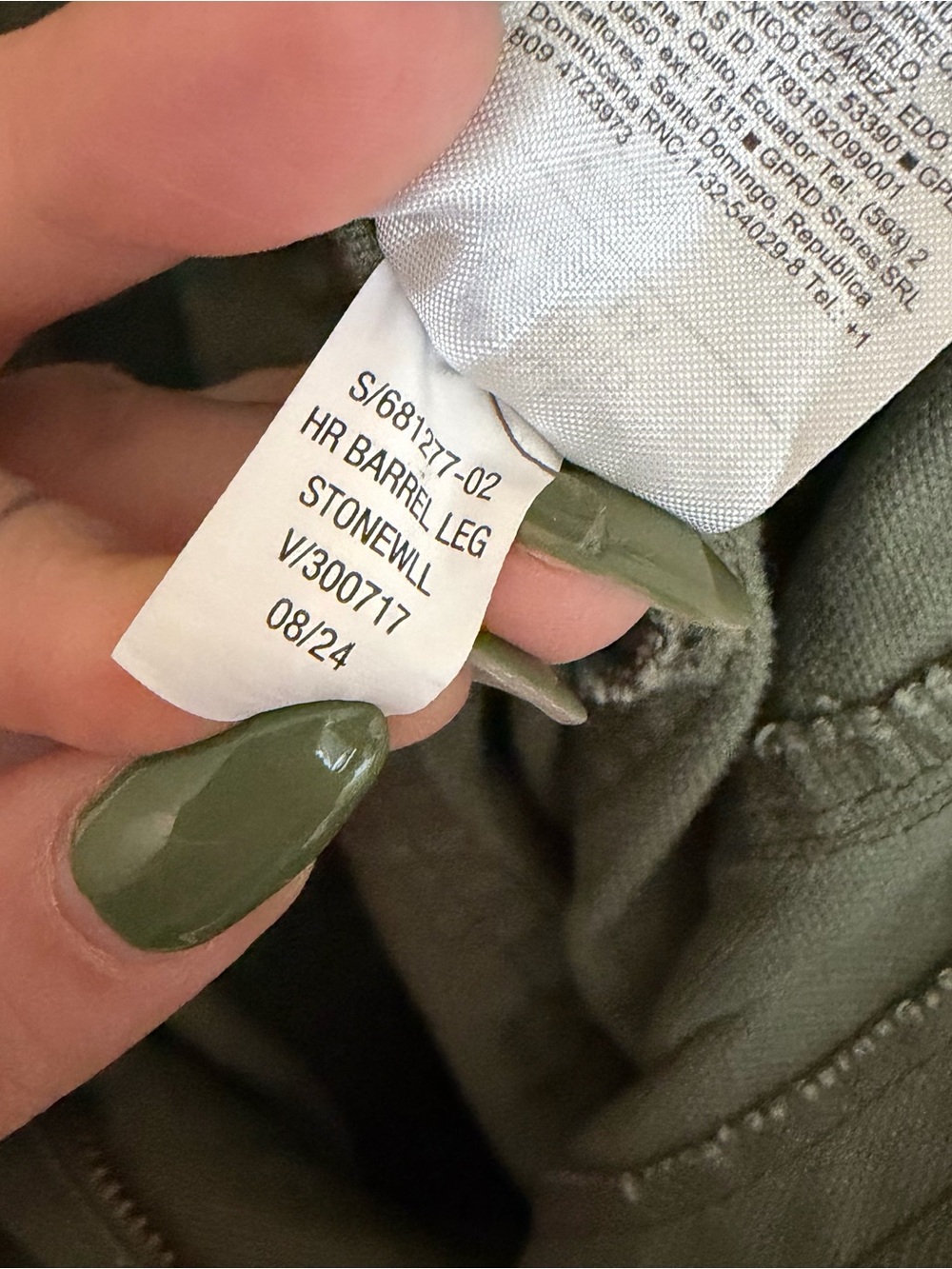 Women's Olive Green Utility Barrel Leg Chino Pants from Old Navy size 14 - Picture 6 of 9